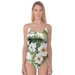 White Flowers Camisole Leotard  by goljakoff