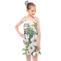 White Flowers Kids  Overall Dress by goljakoff