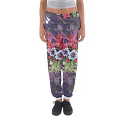 Purple Flowers Women s Jogger Sweatpants by goljakoff