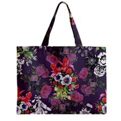 Purple Flowers Zipper Mini Tote Bag by goljakoff