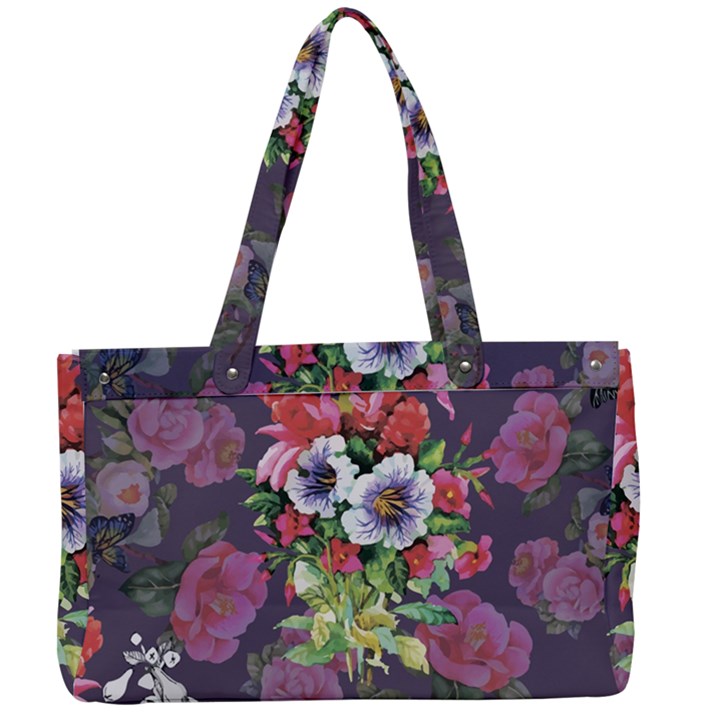 Purple flowers Canvas Work Bag