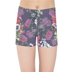 Purple Flowers Kids  Sports Shorts by goljakoff