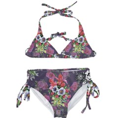 Purple Flowers Kids  Classic Bikini Set by goljakoff