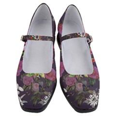 Purple Flowers Women s Mary Jane Shoes by goljakoff