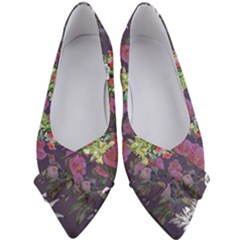 Purple Flowers Women s Bow Heels by goljakoff