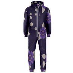 Purple Flowers Hooded Jumpsuit (men)  by goljakoff