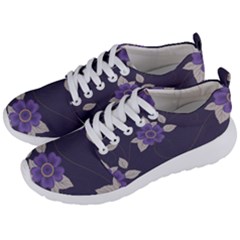 Purple Flowers Men s Lightweight Sports Shoes by goljakoff