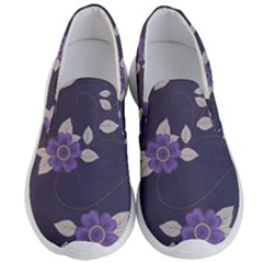 Purple Flowers Men s Lightweight Slip Ons by goljakoff