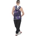 Purple flowers Men s Sleeveless Hoodie View2