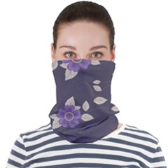 Purple Flowers Face Seamless Bandana (adult) by goljakoff