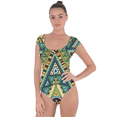 Native Ornament Short Sleeve Leotard  by goljakoff