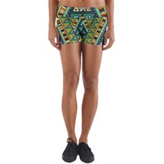 Native Ornament Yoga Shorts by goljakoff