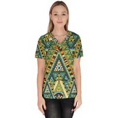 Native Ornament Women s V-neck Scrub Top by goljakoff