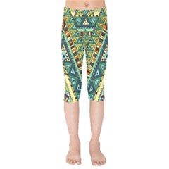 Native Ornament Kids  Capri Leggings  by goljakoff