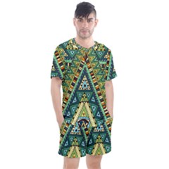 Native Ornament Men s Mesh Tee And Shorts Set