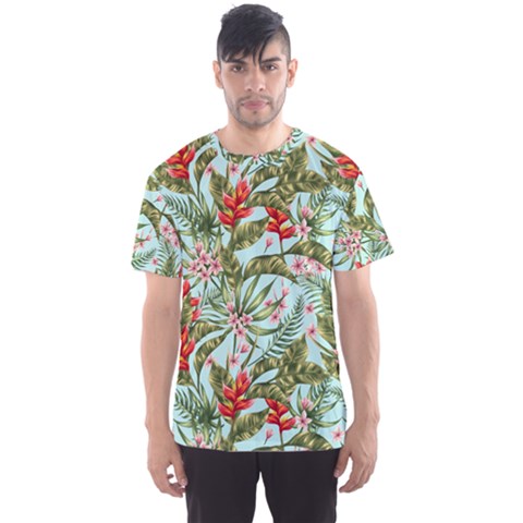 Tropical Flowers Men s Sport Mesh Tee by goljakoff