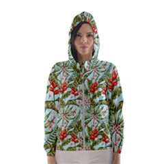 Tropical Flowers Women s Hooded Windbreaker by goljakoff