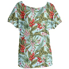 Tropical Flowers Women s Oversized Tee by goljakoff