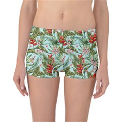 Tropical Flowers Reversible Boyleg Bikini Bottoms by goljakoff