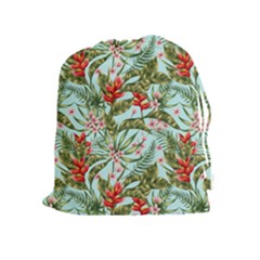 Tropical Flowers Drawstring Pouch (xl) by goljakoff