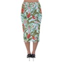 Tropical flowers Velvet Midi Pencil Skirt View2