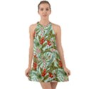 Tropical flowers Halter Tie Back Chiffon Dress View1