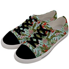 Tropical Flowers Men s Low Top Canvas Sneakers by goljakoff