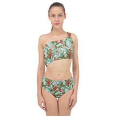 Tropical Flowers Spliced Up Two Piece Swimsuit by goljakoff