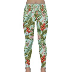 Tropical Flowers Lightweight Velour Classic Yoga Leggings by goljakoff