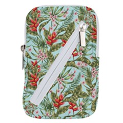 Tropical Flowers Belt Pouch Bag (small) by goljakoff