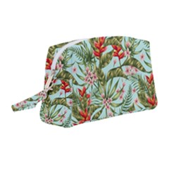 Tropical Flowers Wristlet Pouch Bag (medium) by goljakoff