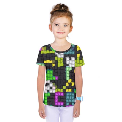 Drawn Squares                                                      Kids  One Piece Tee by LalyLauraFLM