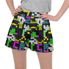 Drawn Squares                                                    Stretch Ripstop Shorts by LalyLauraFLM