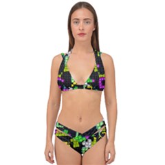 Drawn Squares                                                     Double Strap Halter Bikini Set