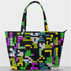 Drawn Squares                                                  Back Pocket Shoulder Bag by LalyLauraFLM