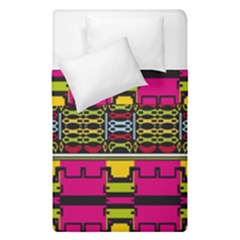 Pink Yellow Green Shapes                                                        Duvet Cover (single Size) by LalyLauraFLM