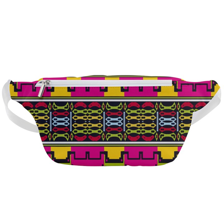 Pink yellow green shapes                                                   Waist Bag