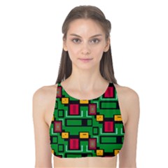 Rectangles On A Green Background                                                        Tank Bikini Top by LalyLauraFLM