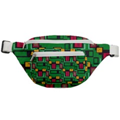 Rectangles On A Green Background                                                    Fanny Pack