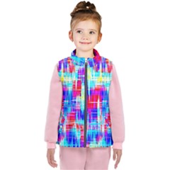 Red Blue Messy Stripes                                                        Kid s Puffer Vest