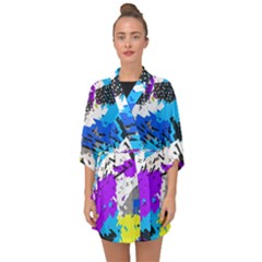 Shaky Shapes                                                       Half Sleeve Chiffon Kimono by LalyLauraFLM