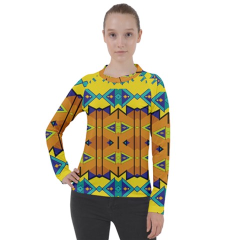 Tribal Pattern                                                        Women s Pique Long Sleeve Tee by LalyLauraFLM