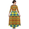 Tribal pattern                                                            Quarter Sleeve Maxi Velour Dress View2