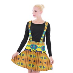 Tribal Pattern                                                       Suspender Skater Skirt by LalyLauraFLM