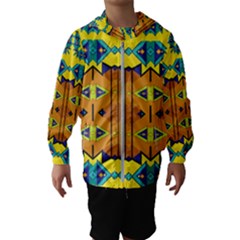 Tribal Pattern                                                          Hooded Wind Breaker (kids) by LalyLauraFLM