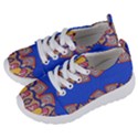 Yellow red shapes on a blue background                                                       Kids  Lightweight Sports Shoes View2