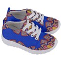 Yellow red shapes on a blue background                                                       Kids  Lightweight Sports Shoes View3