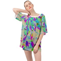 Watercolors Spots                                                        Oversized Chiffon Top by LalyLauraFLM