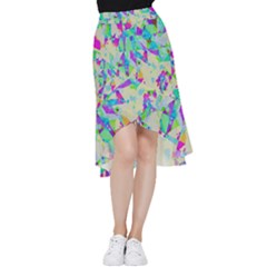 Watercolors Spots                                                      Frill Hi Low Chiffon Skirt by LalyLauraFLM