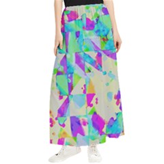 Watercolors Spots                                                         Maxi Chiffon Skirt by LalyLauraFLM